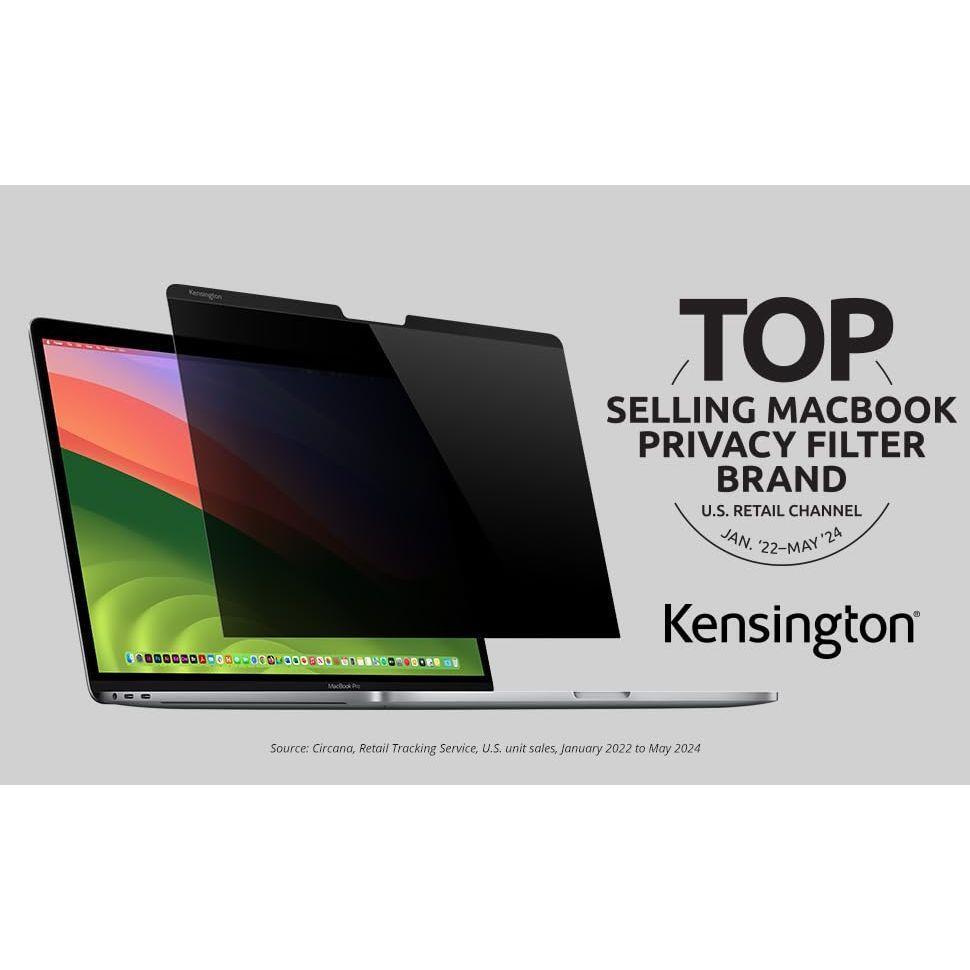 Kensington MagPro™ Elite Magnetic Privacy Screen for MacBook Air 13.6 inch (M2/M3/M4, 2022 and newer, K58374WW)