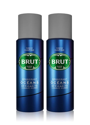 Brut Ocean Deodorant Body Spray for Men, Masculine Long-Lasting Deo with Fresh, Aquatic Fragrance,, Deo Combo Pack of 2 (200ml Each)