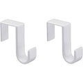 1st Choice Over The Door Hooks Hangers, Laundry Hanger White Plastic 2 Pack Coats Towels Clothes,White