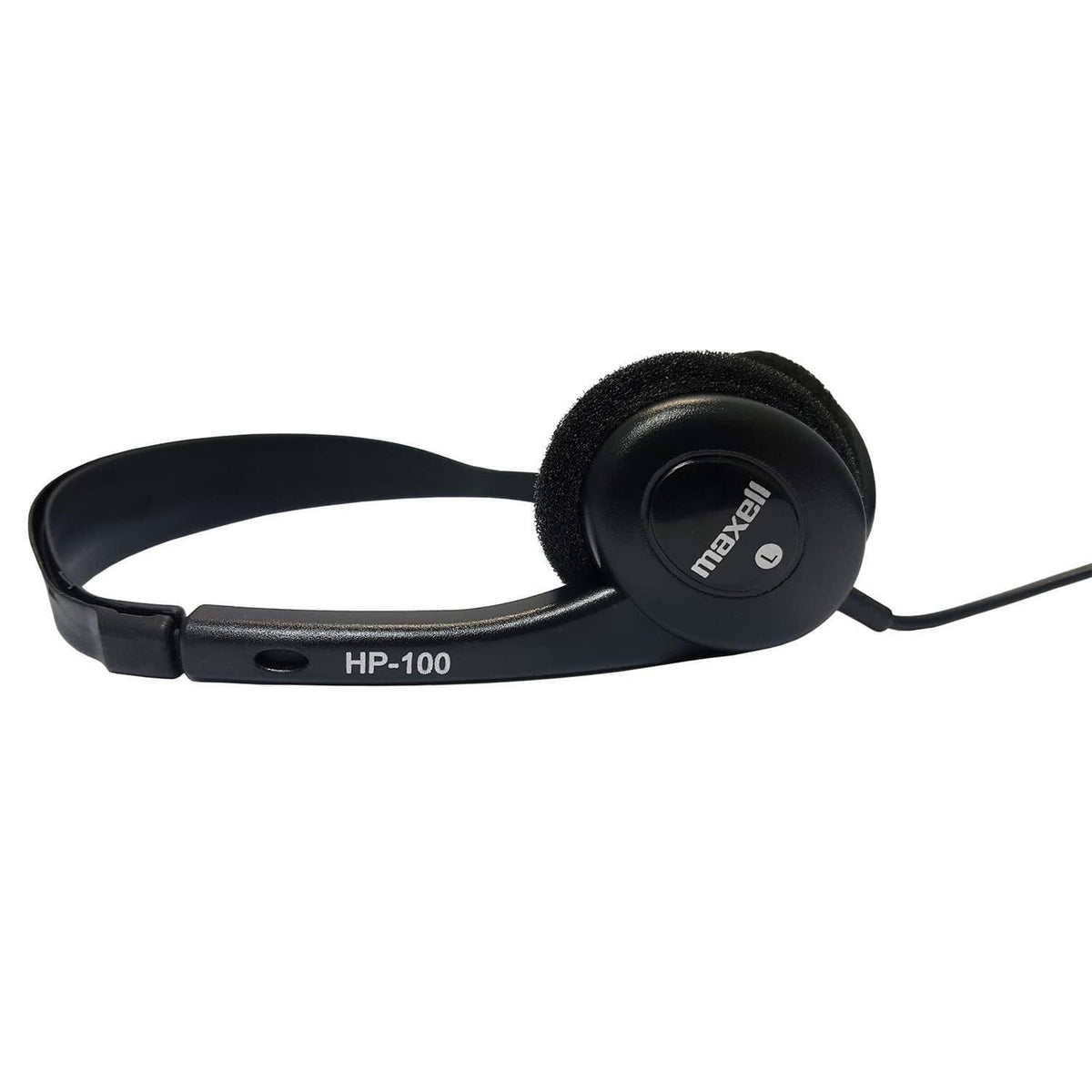 Maxell 199845 6ft Cord Adjustable Headband Wired Headphones with Microphone, Black Sound, Comfortable Fit, and Clear Audio for Calls and Music