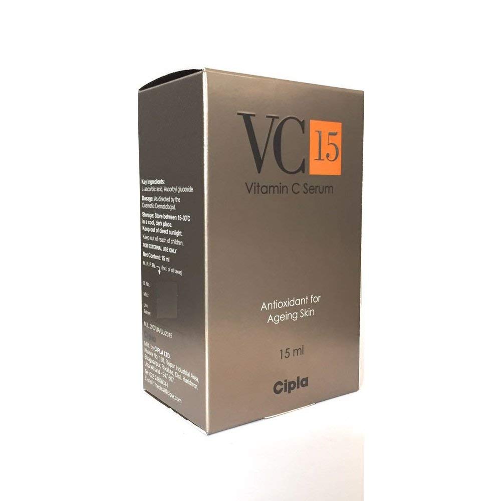 Cipla VC 15 Vitamin C Serum | Rich in Antioxidants for Ageing Skin | 15ml