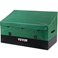 VEVOR Outdoor Storage Box, 230 Gallon Waterproof PE Tarpaulin Deck Box w/Galvanized Frame, All-Weather Protection & Portable, for Camping, Garden, Poolside, and Yard, Black & Green