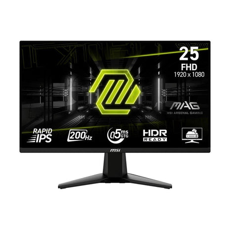 msi MAG 255F E20 25-inch 1920 x 1080 (FHD) Gaming Monitor, 200Hz, AMD FreeSync Premium, HDMI, DisplayPort, VESA, Tilt, Height Adjustable, Speaker, 0.5ms, Black