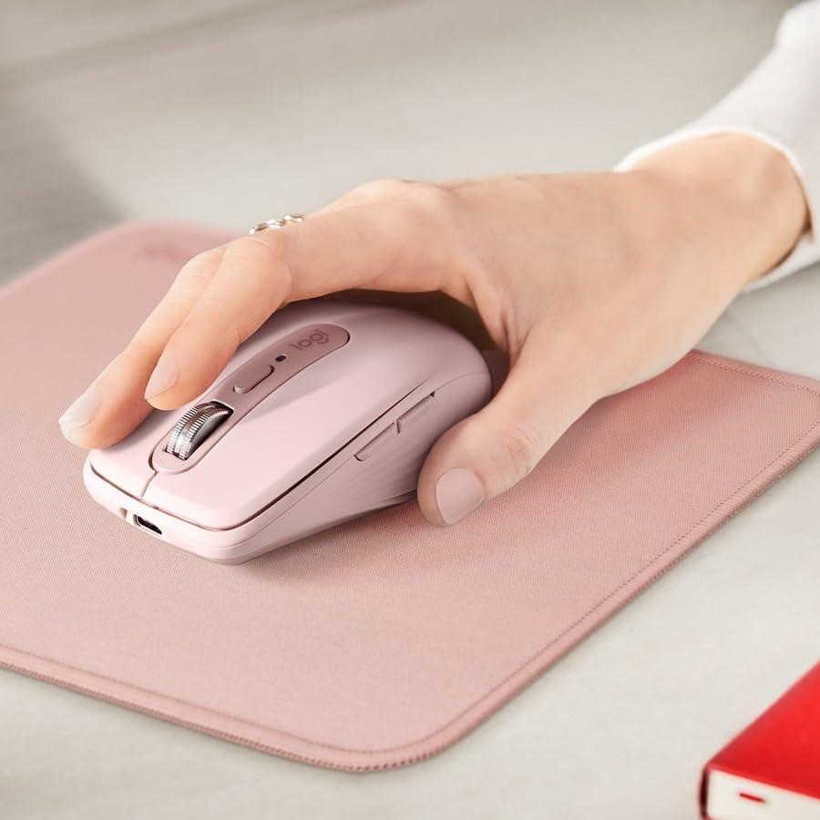 Logitech Mouse Pad - Studio Series, Computer Mouse Mat with Anti-Slip Rubber Base, Easy Gliding, Spill-Resistant Surface, Durable Materials, Portable, in a Fresh Modern Design, Darker Rose