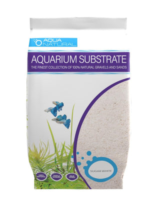 Aqua Natural Sugar White Sand 10lb Substrate for aquascaping, Aquariums, vivariums and terrariums
