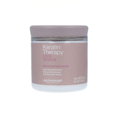 ALFAPARF MILANO Keratin Therapy Lisse Design Rehydrating Hair Mask (200Ml) Rosemary