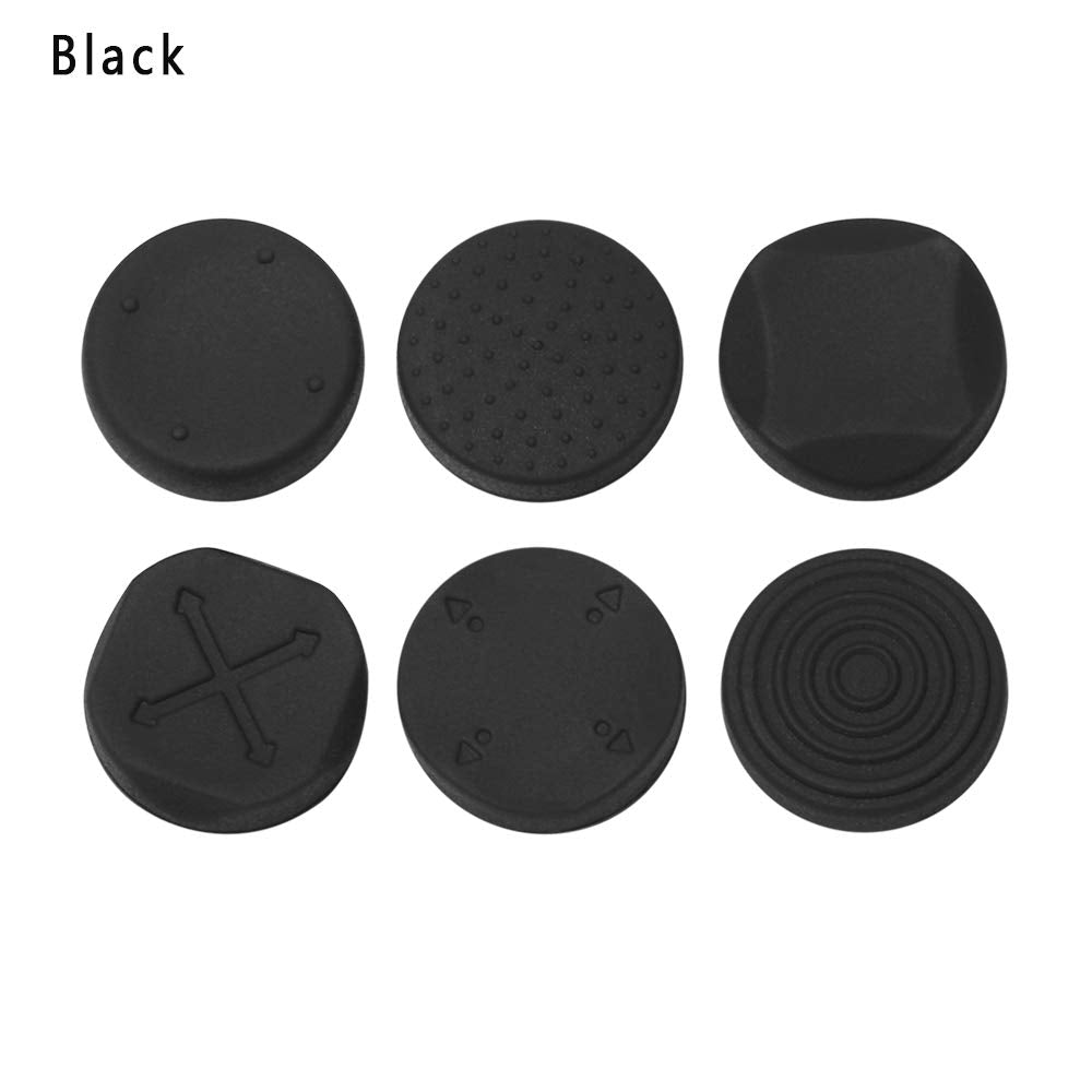 6PC Silicone Thumb Stick Grips Caps Analog Thumbstick Joystick Cap for PS Vita PSV 2000 PSV 1000 (Black)