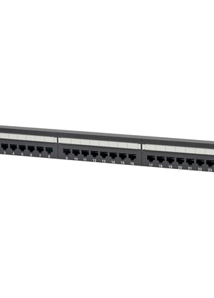 Eaton Tripp Lite Cat6 24-Port PoE+ Patch Panel, RJ45 Ethernet, 1U Rackmount, EIA/TIA 568A/B Wiring Standards for 110 & Krone Terminations, (N252-P24), Black