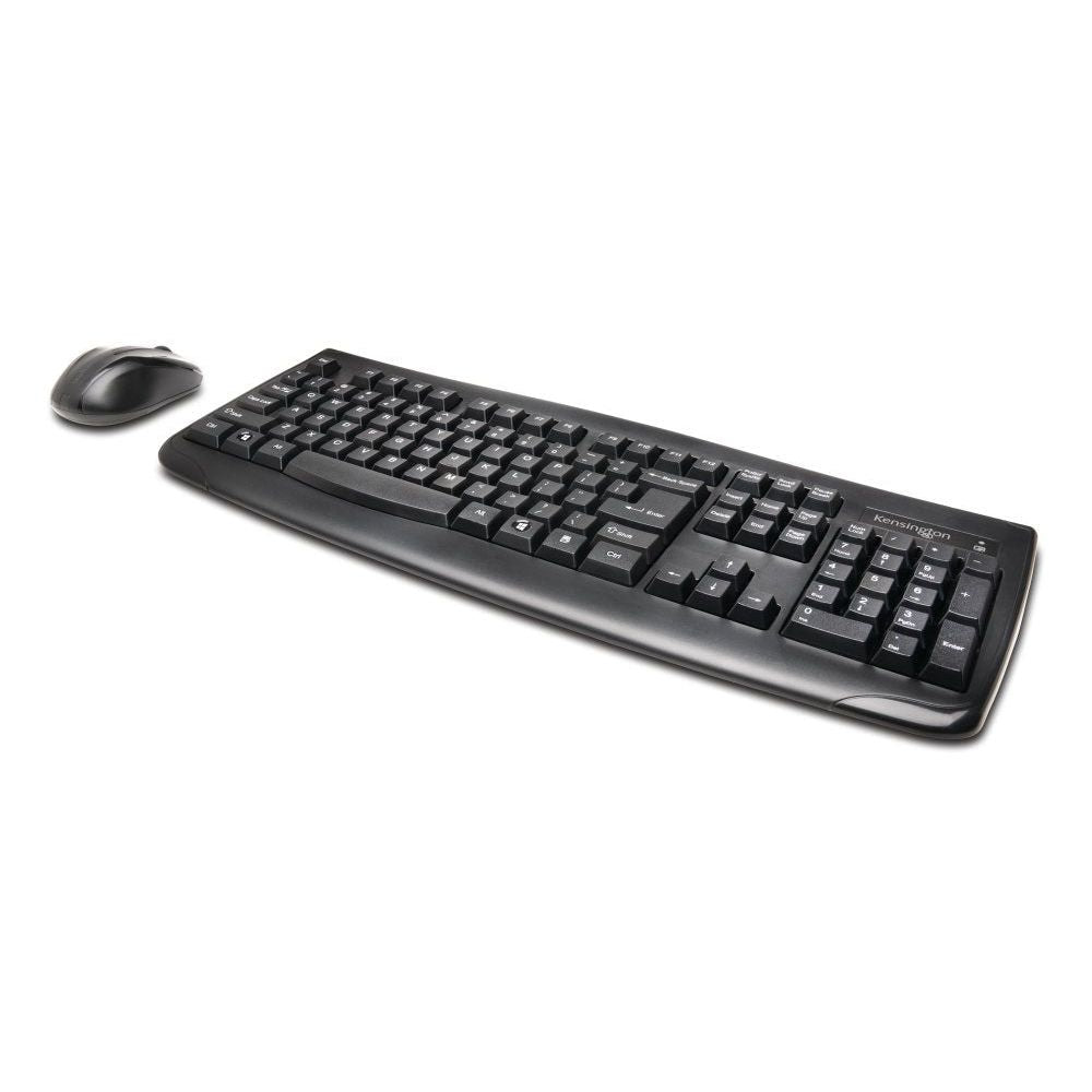 Kensington Pro Fit Wireless Combo Mouse and Keyboard Desktop Set (K72324US), Black