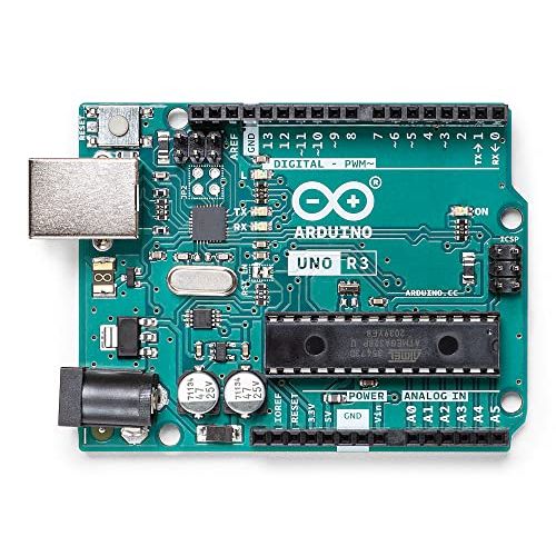 Arduino Uno REV3 [A000066] – ATmega328P Microcontroller, 16MHz, 14 Digital I/O Pins, 6 Analog Inputs, 32KB Flash, USB Connectivity, Compatible with Arduino IDE for DIY Projects and Prototyping