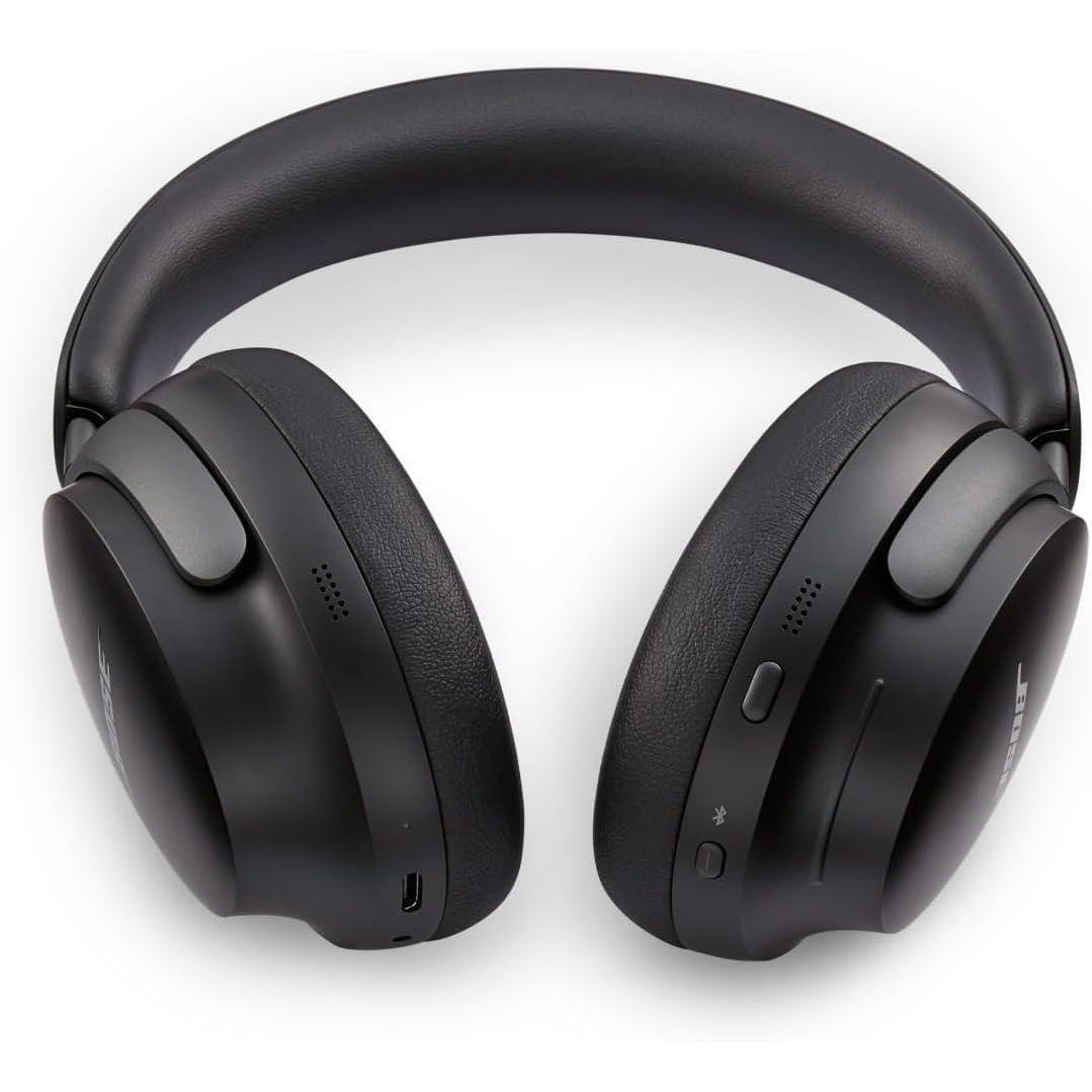 Bose QuietComfort Ultra Bluetooth Headphones, Wireless Headphones with Spatial Audio, Over Ear Noise Cancelling with Mic, Up to 24 Hours of Playtime, Black