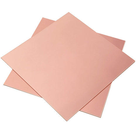 2 Pieces 99.9% Pure Copper Sheet, 4 inch x 4 inch,18 Gauge(1mm) Thickness, Film Attached Copper Plate, Great for Jewelry, Crafts, modelers