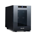 NewAir 10 inch Wine Fridge for 6 Bottles | Freestanding Wine Cooler Refrigerator with Glass Door | Compact Countertop Storage with Precision Cooling & Quiet Operation | Black