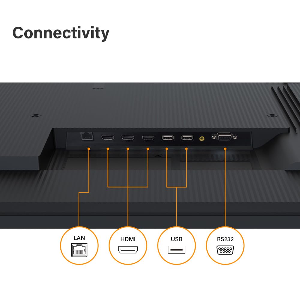AG Neovo DS4351U 43'' Commercial Digital Signage Display for Business, All-in-one, 4K UHD, 500 nits, HDMI, USB, LAN, WiFi, 3-Year Waranty, 24/7 Operation, Portrait and Landscape