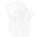 The Children's Place Girl's Short Sleeve Pique Polo, White, Medium