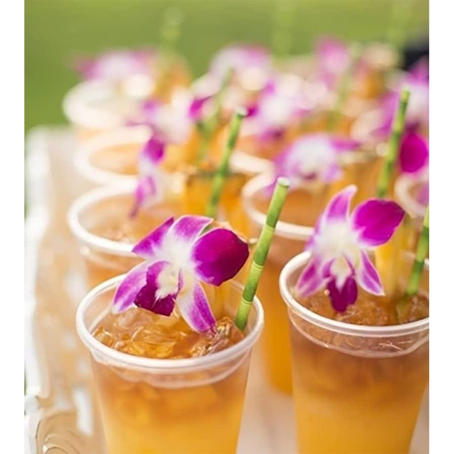 Miami Fresh Orchid Flower OrchidClub USA Sunne Tropical Loose Bloom DIY Lei, food & drink decoration (50 PURPLE)