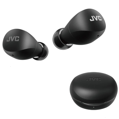 JVC Gumy Mini HAA6TB True Wireless Earbuds, Black | Up to 23 Hours Battery Life, Neodymium Magnet Driver, IPX4 Water Resistance, Compact and Lightweight