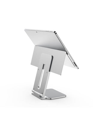Kensington Elevated Stand for Surface Pro and Surface Go, Stand for Desk, Non-Skid Tablet Holder Designed for Surface Pro, Silver (K58277WW) | Non-skid tablet holder, raises screen to eye level, designed for Surface Pro and Surface Go, desk-ready