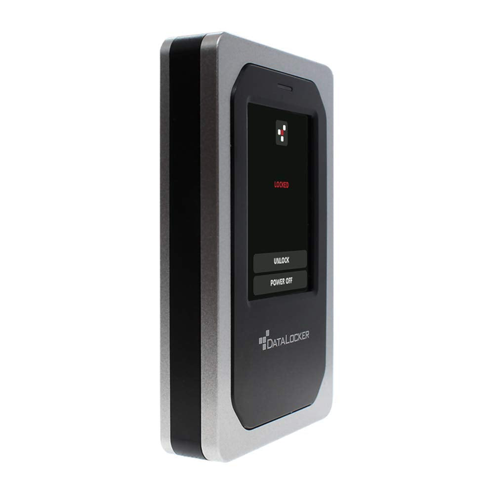 DataLocker 1TB SSD External Hard Drive for Mac, Windows, & Linux - Portable SSD Hard Drive with Password Protected Hardware Encrypted SSD, Touchscreen, TAA Compliant, & IP64 Dust/Water, USB-C/USB-A