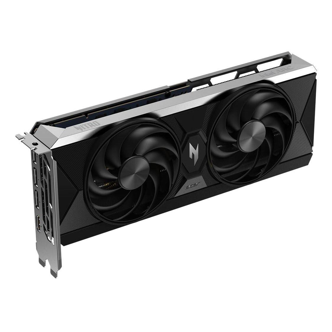 Acer Nitro Intel Arc B570 Overclocking Graphics Card | 10GB GDDR6 | Xe2 18 Cores | Dual Fan Frostblade Cooling System | Graphics Clock 2.69 GHz | 1 x HDMI 2.1 Supporting HDMI 4K & 3 x DisplayPort 2.1