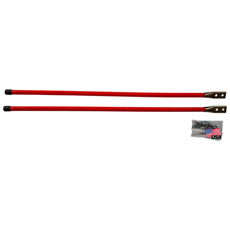 Buyers Products 1308110 Fluorescent Nylon Orange Bumper Guide Kit, 3/4 Inch Diameter Sight Rods, 36 Inch Pair, Bolt On, High Visibility Plow & Bumper Markers for Pickup Trucks