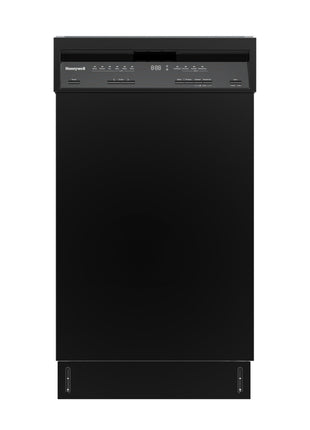 Honeywell 18 Inch Dishwasher with 8 Place settings, 6 Washing Programs, Stainless Steel Tub, UL/Energy Star- Black