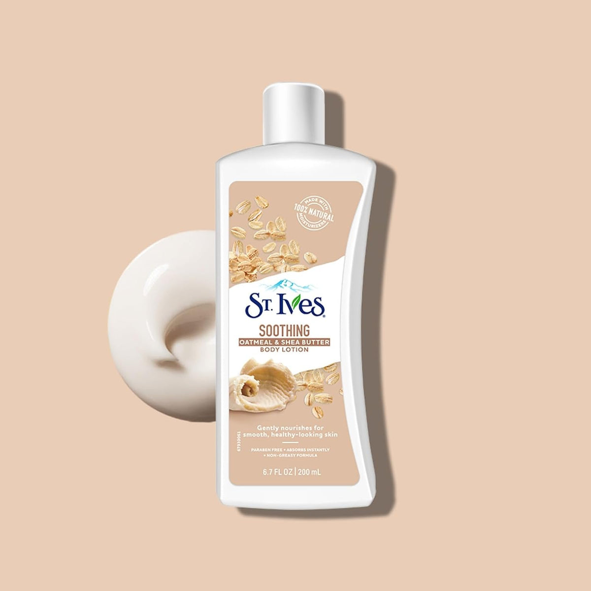 St. Ives Soothing Oatmeal & Shea Butter Body Lotion,100% Natural Moisturizers,Paraben Free,Non-greasy formula,Smooth & Healthy skin,imported,200ml