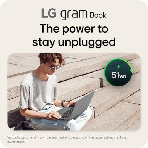LG gram Book 15-inch Lightweight Laptop Computer, Intel Core i5-1334U Processor, Windows 11 Home, 8GB RAM, 512GB SSD - Titan Silver