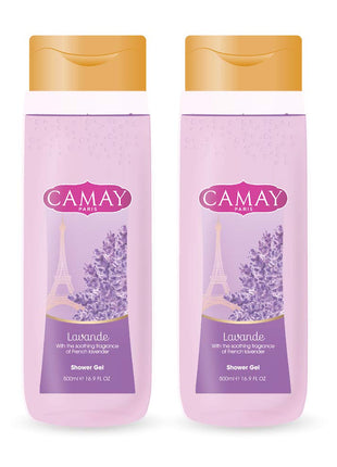 Camay Paris Lavande Shower Gel, 500 ml (Pack of 2)
