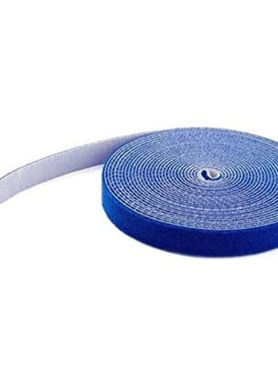 StarTech.com 25ft Hook and Loop Roll - Cut-to-Size Reusable Cable Ties - Bulk Industrial Wire Fastener Tape/Adjustable Fabric Wraps Blue/Resuable Self Gripping Cable Management Straps (HKLP25BL)
