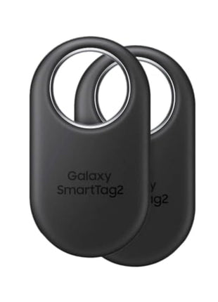 SAMSUNG SmartTag2 (2023) Bluetooth + UWB, IP67 Water and Dust Resistant, Findable via App, 1.5 Year Battery Life (2-Pack) - Black