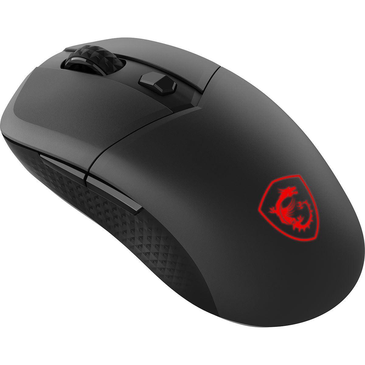 MSI Versa 300 W Gaming Mouse, 8000 DPI, 30M+ Clicks Kailh Switch, Optical Sensor, Ergonomic Ambitextrous Hand Design, RGB Light