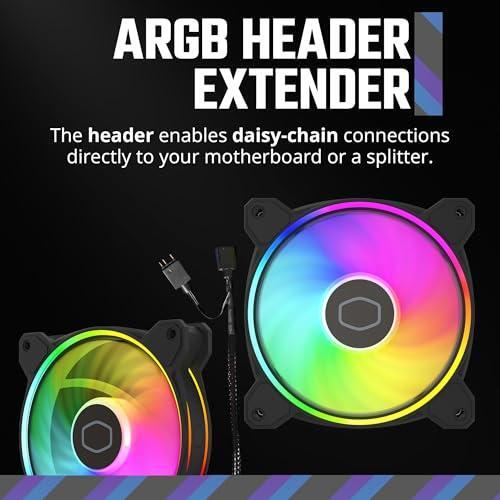 Cooler Master MF120 Halo² 3in1 PC Case|Liquid Cooler|Air Cooler Fan, 120mm Fan, Dual-Loop aRGB Rings, Dynamic PWM 2,050 RPM, Air Balance Blades, aRGB Lighting, Hybrid Frame