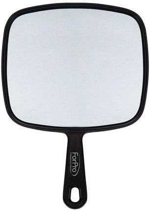ForPro Extra Large Hand Mirror with Handle, 9Wx12L in, Black | Extra Large Multi-Purpose Handheld Mirror with Distortion-Free Reflection