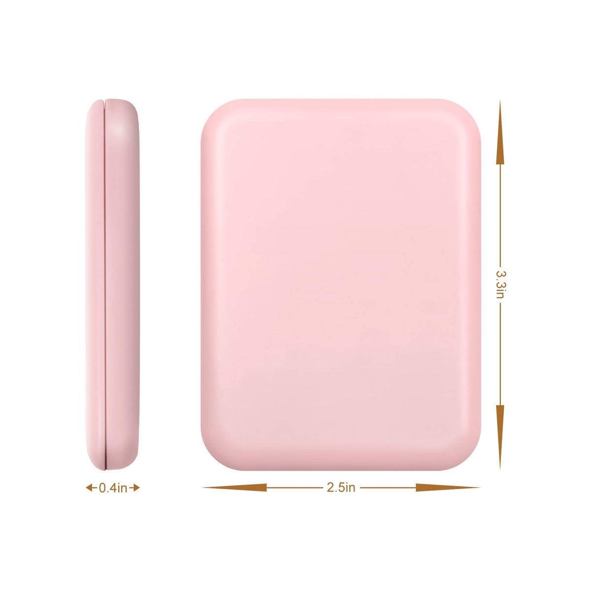 Kakuje Compact Mirror, 1X/3X Magnification LED Pocket Mirror with Nternal BIattery, Mini Mirror for Purse, Pocket,Travel and Present (Pink)