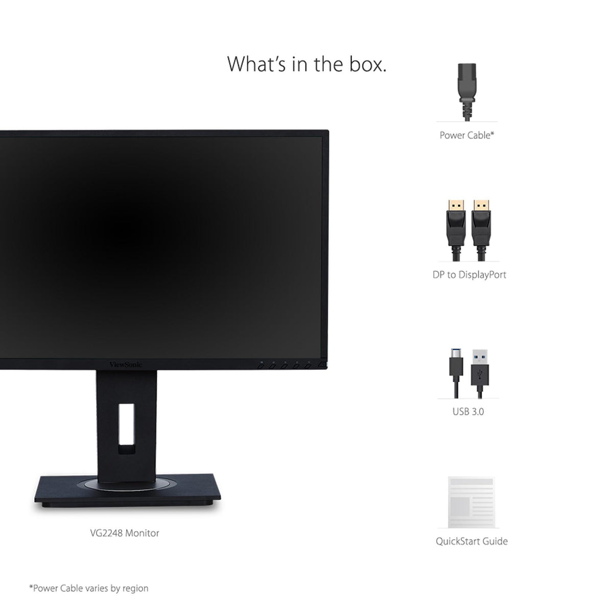 ViewSonic VG2248 22 Inch IPS 1080p Ergonomic Monitor with HDMI DisplayPort USB and 40 Degree Tilt for Home and Office