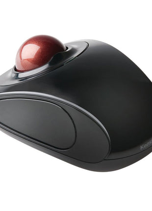 Kensington Orbit Wireless Mobile Trackball, 2.4 Ghz Frequency/30 Ft Wireless Range, Left/Right Hand Use, Black/red