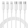 USB C to Lightning Cable 3Pack 6FT [MFi Certified] iPhone Fast Charger Cable USB-C Power Delivery Charging Cord for iPhone 14/13/12/11/XS/XR/X/8/iPad, White