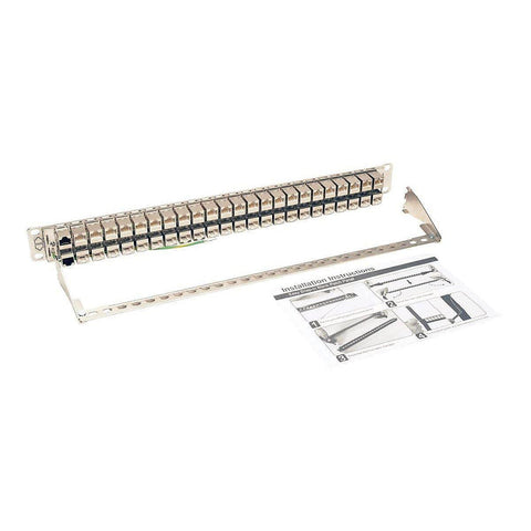 Tripp Lite 48-Port Cat6a Patch Panel STP Shielded RJ45 Ethernet 1U Rackmount TAA (N254-048-SH-6A)