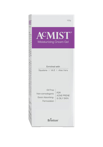 Brinton AcMist Moisturizing Cream Gel for Acne Prone and Oily Skin l Moisturizing Cream l 100gm