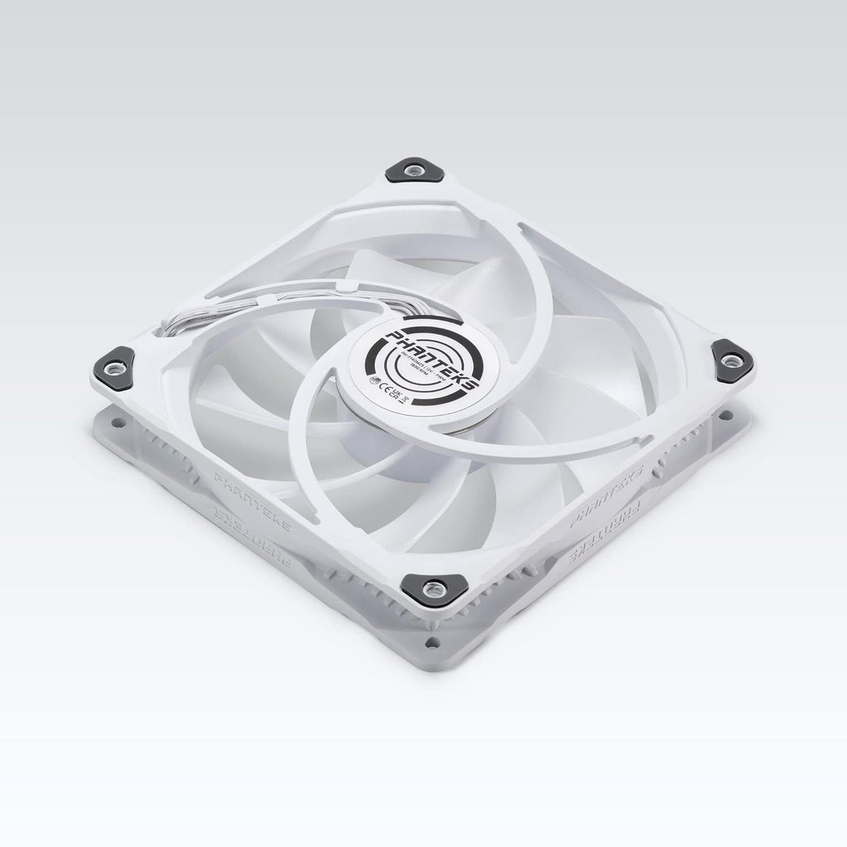 Phanteks M25-140 D-RGB Fan, High-Airflow Radiator Performance, PWM Control up to 1800RPM, ARGB/DRGB Lighting, Daisy-Chain Cable (White Matte Blade/White Fan Frame (Single))