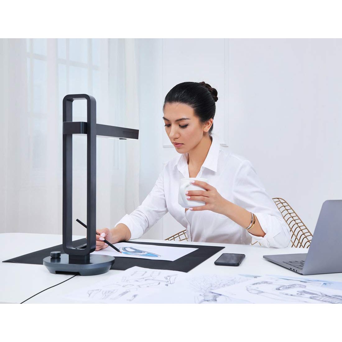 CZUR Aura Pro Book & Document Scanner,Capture A3 & A4, Auto-Flatten & Deskew Powered by AI Technology, Foldable & Portable, Compatible with Windows & Mac OS