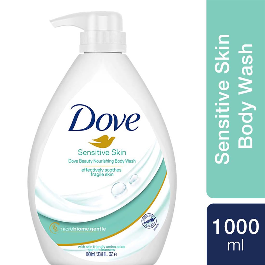 Dove Nourishing Body Wash for Sensitive Skin, 24Hrs Moisture Lock, 1L