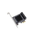 IO CREST 6 Port SATA III to PCIe 3.0 x1 Non-RAID Expansion Card JMB575 JMB582 Low Profile Bracket (SY-PEX40166)