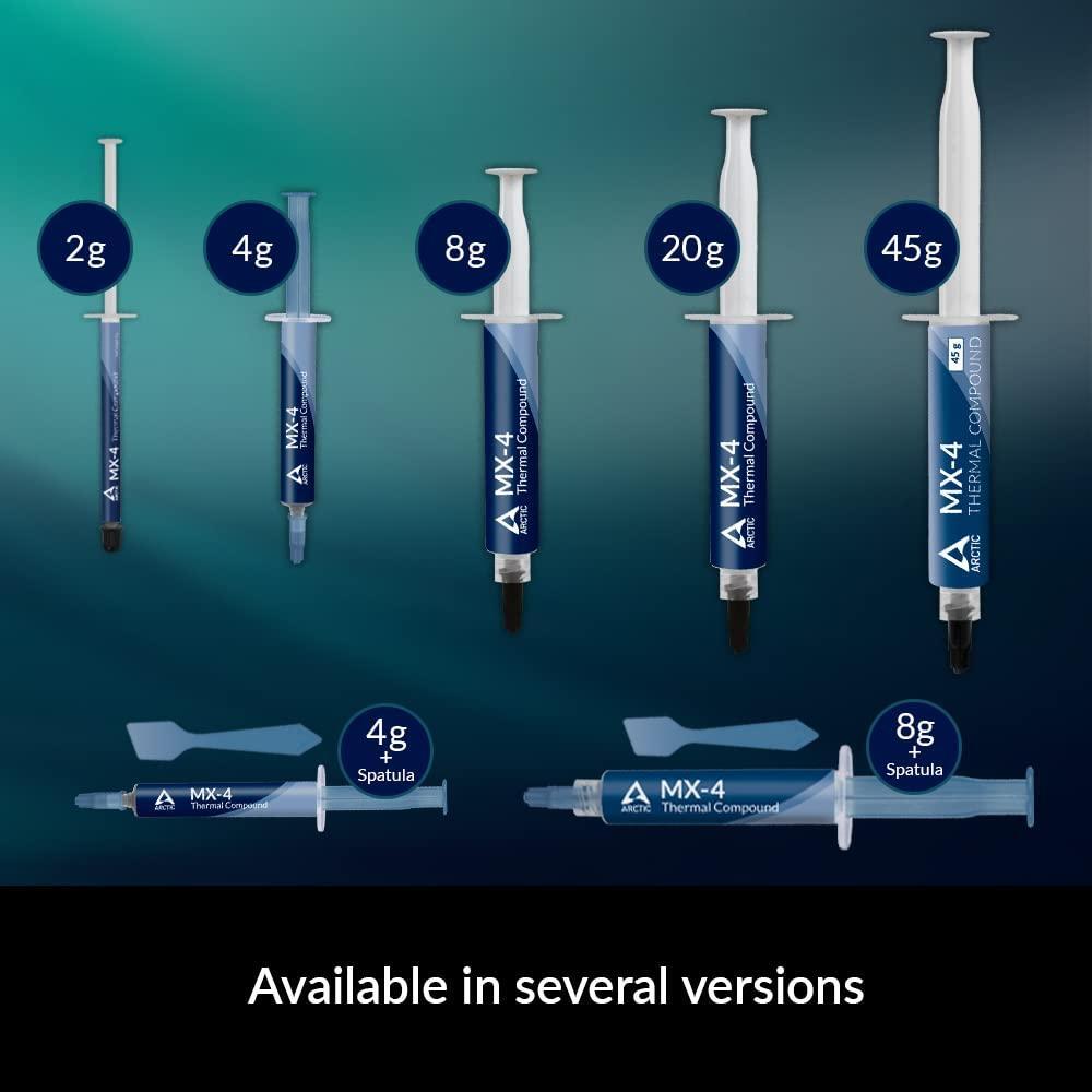 ARCTIC MX-4 (incl. Spatula, 4 g) - Premium Performance Thermal Paste for All Processors (CPU, GPU - PC), Very high Thermal Conductivity, Long Durability, Safe Application