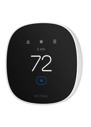 ecobee Smart Thermostat Essential - Energy Star Certified programmable Wi-Fi Thermostat - Works with Siri, Alexa, and Google Assistant
