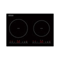 Empava IDC12B2 Horizontal Electric Stove Induction Cooktop with 2 Burners in Black Vitro Ceramic Smooth Surface Glass 120V, 12 Inch