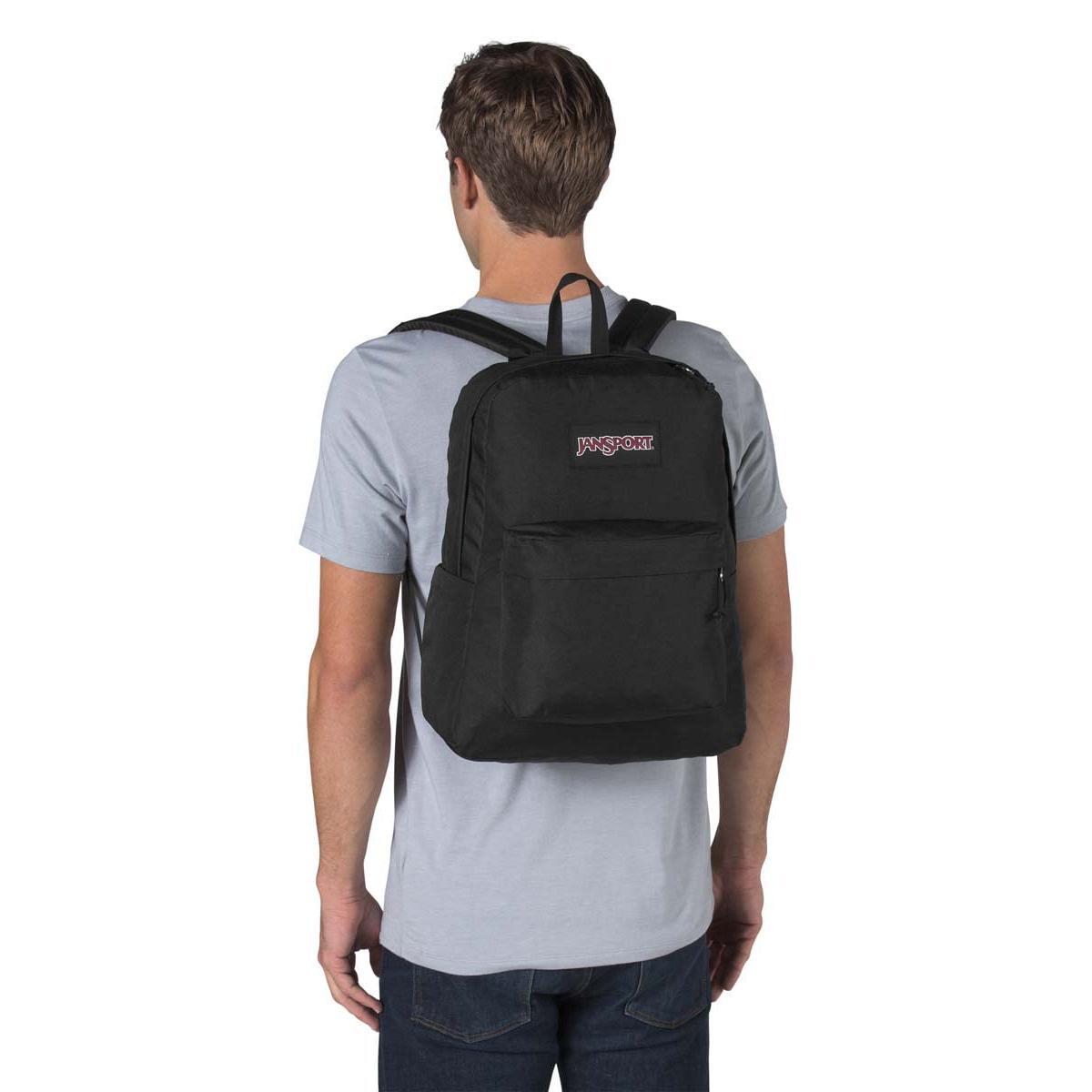 JanSport SuperBreak Plus Backpack with Padded 15-inch Laptop Sleeve and Integrated Bottle Pocket - Spacious and Durable Daypack for Work and Travel - Black