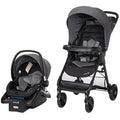 Safety 1st Smooth Ride Travel System Stroller and OnBoard FLX Infant Car Seat, Newborn to Toddler Baby Combo, Easy-Install, Large Canopy, Ample Storage, Foldable, Rear-Facing 4-30 lbs, Monument