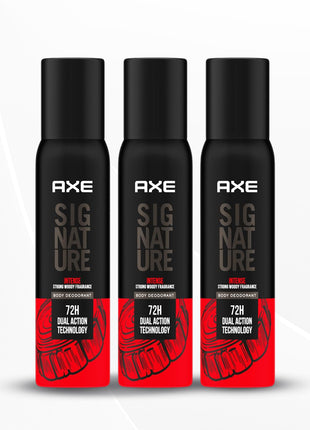 Axe Signature Intense Long Lasting Deodorant No Gas Body Perfume For Men, 200ml Pack of 3